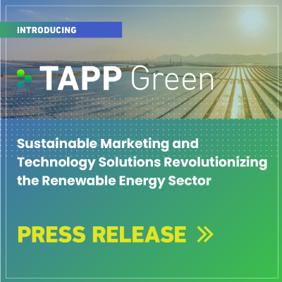 Tapp Network Launches Tapp Green to Digitally Transform the Green Tech Industry
